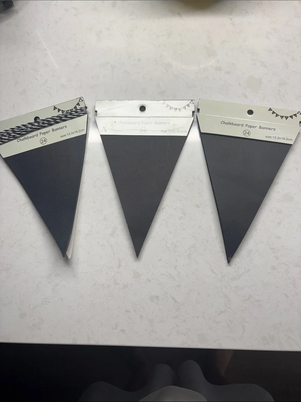 New 3 Chalkboard paper banners